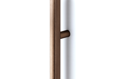 Deurgreep dubbel MOON BIG BA528-1056 L1096 aluminium geborsteld brons